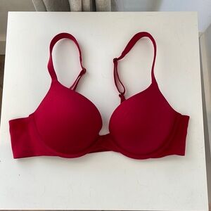 Dark red 34B Spanx pillow cup bra